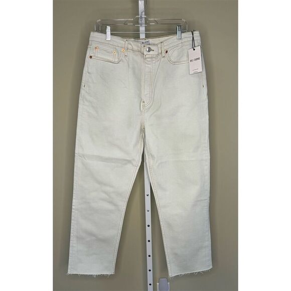 RE/DONE NWT 70’s Stove Pipe High-Rise Straight-Leg Jeans in Bleach Like Size 32 - Picture 2 of 10